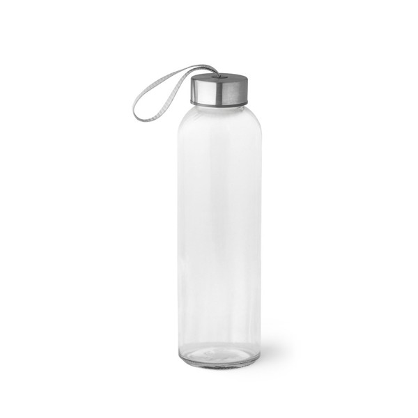 RAISE. Bouteille de sport en verre et acier inoxydable 520 mL - Blanc