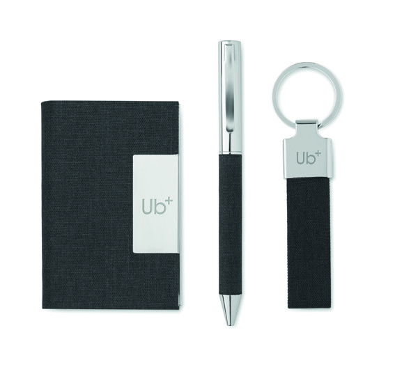 Scribi 3 gift set, RPET cardholder, twist pen