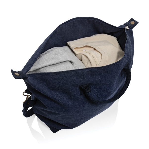 Sac week-end en toile recyclée 500 g/m² AWARE™ Kezar - Bleu Marine