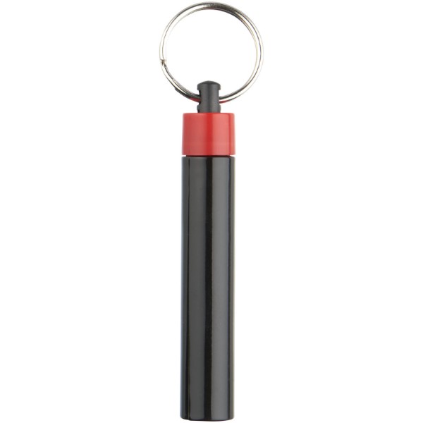 Obesek za ključe z LED lučko Retro - Red / Solid Black