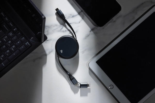 Terra RCS recyklovaný hliníkový zasúvateľný 240W 2-v-1 kábel