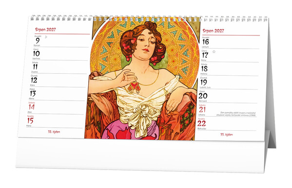 Stolní Čtrnáctidenní Kalendář - Alfons Mucha 2027