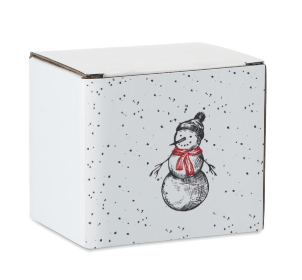 Ceramiczny kubek 300ml Festimug - Czarny / Czerwony