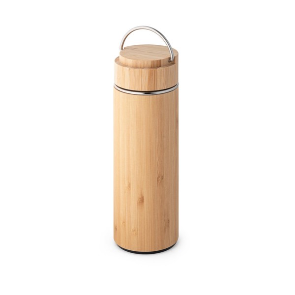 SOW. Garrafa térmica em bambu e aço inoxidável 440 mL