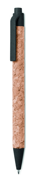 Cork/ Wheat Straw/ABS ball pen Montado - Black