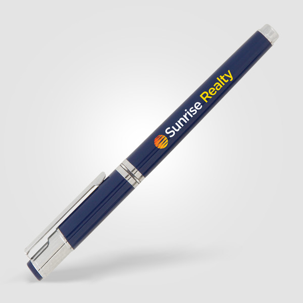 Stylo encre gel Dylan - Bleu / Jet d’encre 4 couleurs