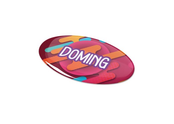 Doming Oval 50x25 mm - White