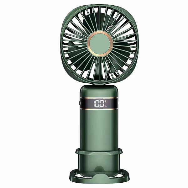 Mini fan with LED display - WHITE