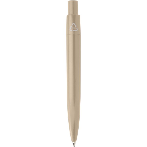 Ramin recycled plastic mini ballpoint pen (blue ink) - Oatmeal