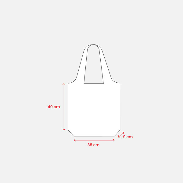 210T Rpet Foldable Shopping Bag - White