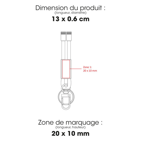DIEGO S - BND1000S - Lanière porte-clés RPET
