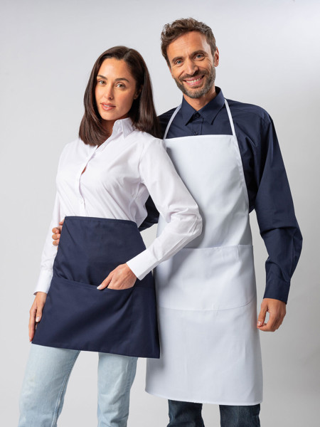 Apron With Bib - White