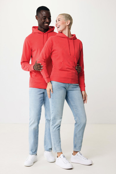 Sweat à capuche en coton recyclé Iqoniq Jasper - Luscious Red / XXXL