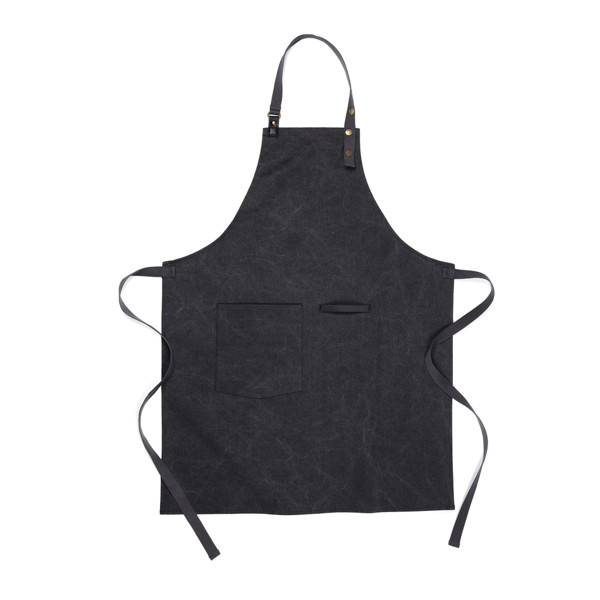 Vinga Tome apron, recycled canvas, 87% - Black