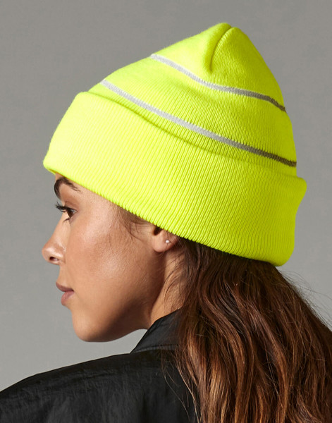 Enhanced-Viz Knitted Hat - Fluorescent Orange / ONE SIZE