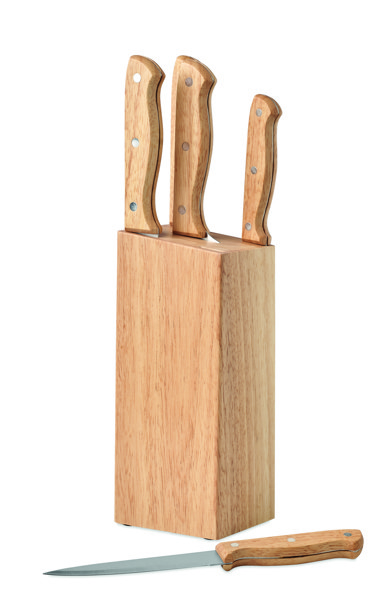 Set de 5 couteaux dans socle Gourmet