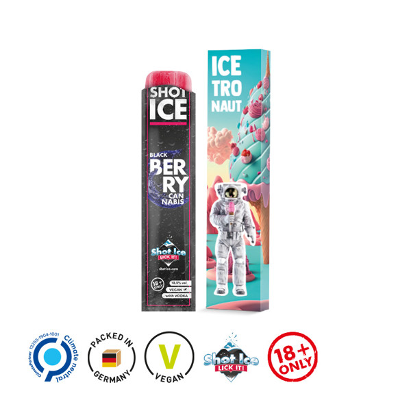 Long Box, Shot Ice 1Er, Weiß / Shot Ice Wassereis, Sorte Icy Ipanema, Alkoholfrei, 40 Ml