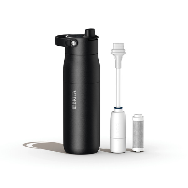 Láhev BRITA LARQ iQ Track s čištěním a filtrací vody, 680 ml - Černá