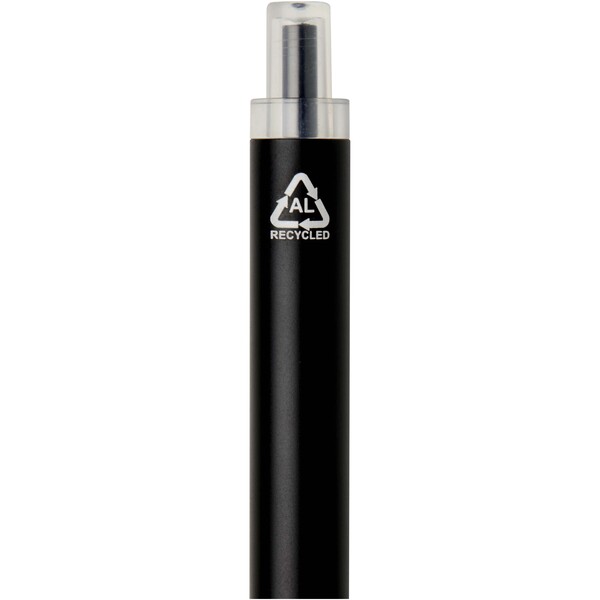 Spectrum recycled aluminium ballpoint pen (blue ink) - Black