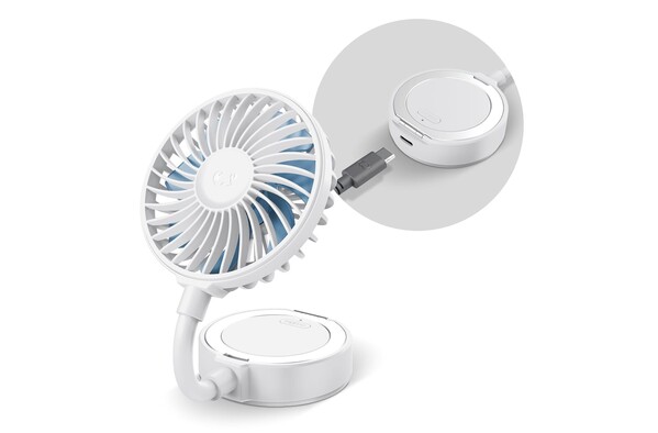 Fresh 'n Rebel Wireless Magnetic Fan with Phone Stand - White