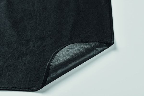 Polar fleece picnic blanket Costa - Black