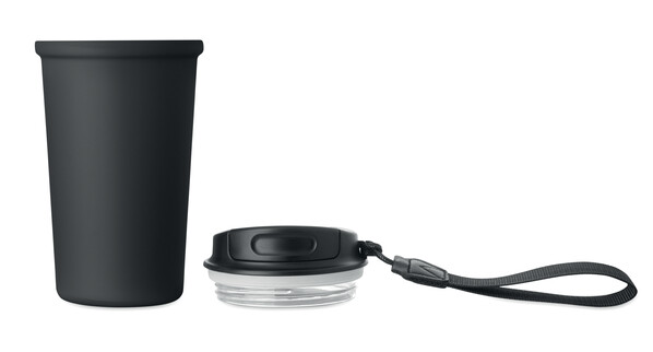 Recycled steel tumbler 400ml Nakano - Black