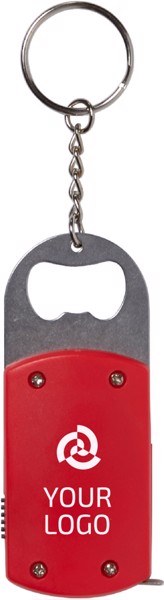 ABS key holder with bottle opener - White