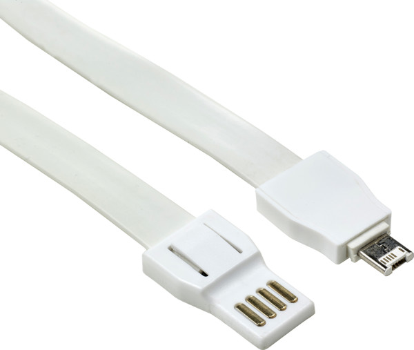 Lanyard TPE com cabo carregador Marguerite - branco
