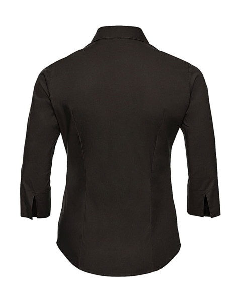 Tailored Blouse With 3 / 4 Sleeves - White / 2XL