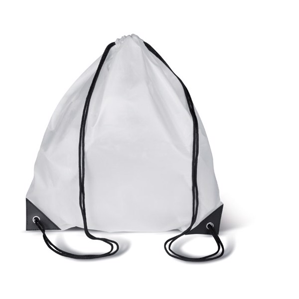 190T Polyester drawstring bag Shoop - White