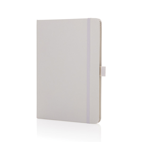 Sam A5 RCS certified bonded leather classic notebook - White