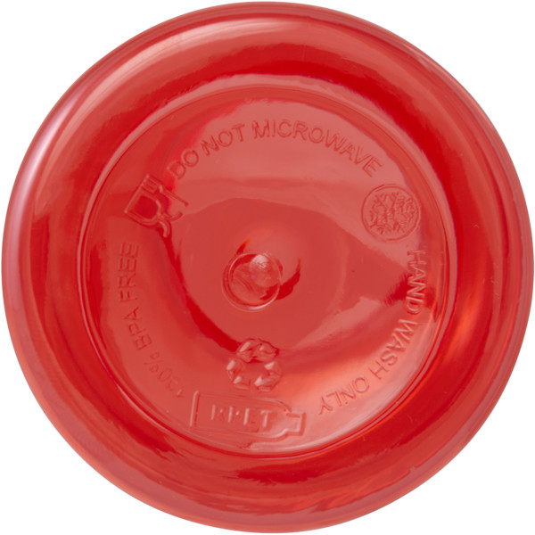 Oregon 400 ml RCS-zertifizierte Trinkflasche aus recyceltem Kunststoff mit Karabiner - rot
