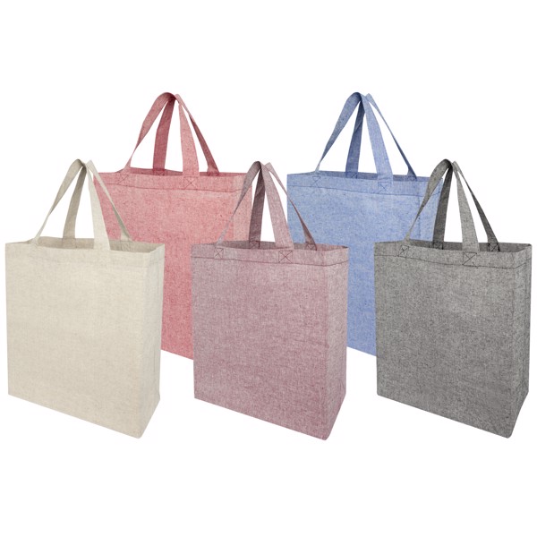 Sac shopping Pheebs à soufflets en matières recyclées 150 g/m² 13L - Marron chiné