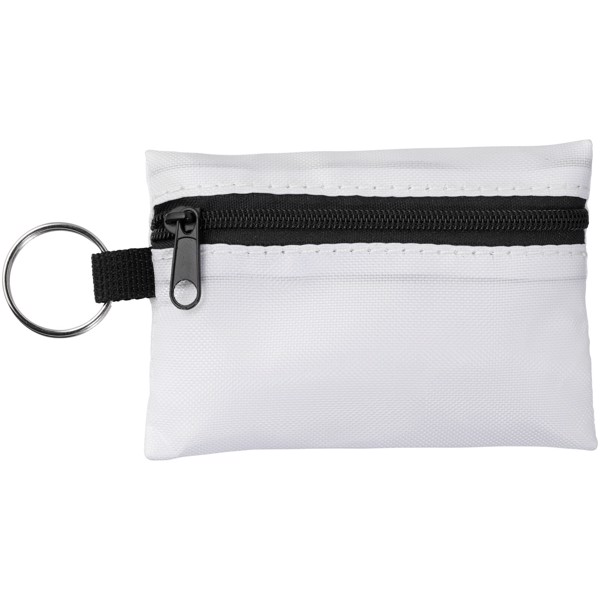 Pochette porte-clés 16 pièces pour premiers secours Valdemar - Blanc