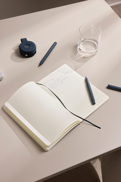 VINGA Carnet de notes souple en PU RCS Baltimore - Bleu Marine