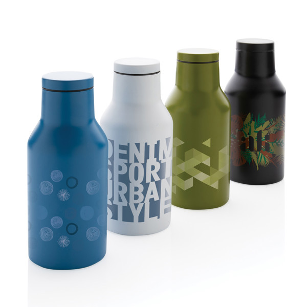 Bouteille isotherme compacte 300ml en acier inoxydable recyc - Bleu