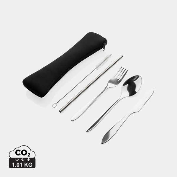 XD - 4 PCS stainless steel re-usable cutlery set