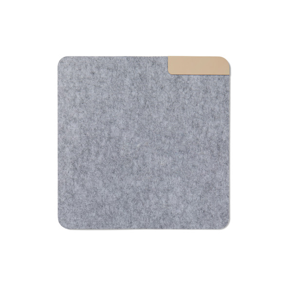Podloga za miško Vinga Albon, 95% recikliran filc, 280x280 mm - Siva