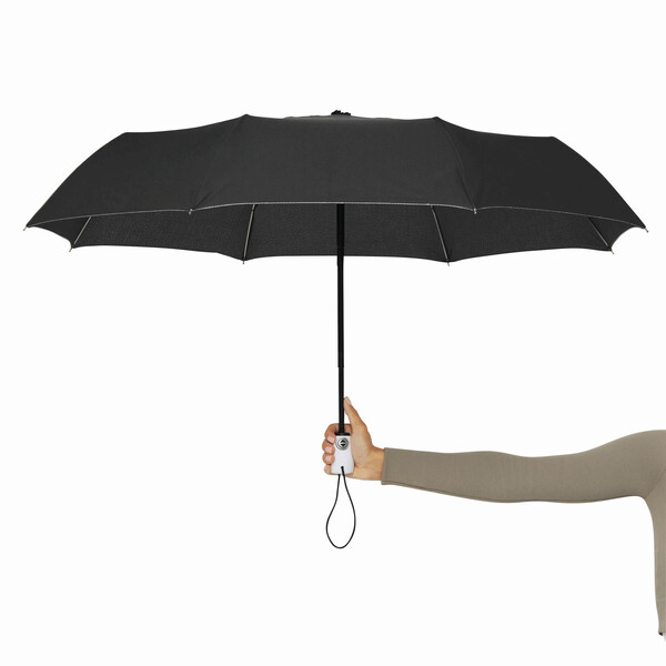 Automatic Open/Close Windproof Pocket Umbrella Streetlife - Black / White