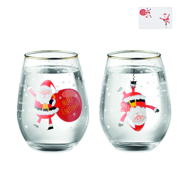 Noel glass set, 330ml, gold rim