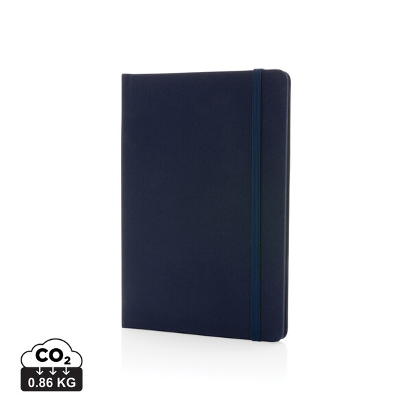 Carnet A5 en rPET certifié GRS - Bleu Marine / Bleu Marine