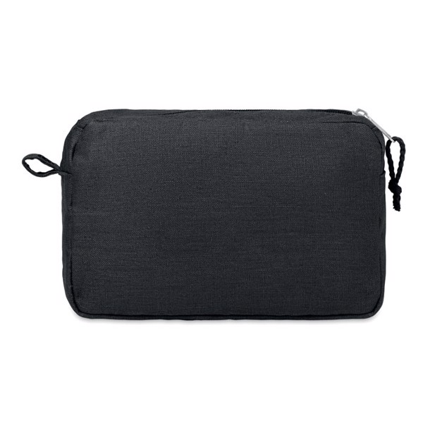 Naima cosmetic bag hemp, 200 g/m² - Black