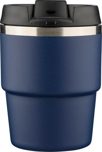 ￼Gerecycled roestvrijstalen dubbelwandige drinkbeker (175 ml) Oli - wit