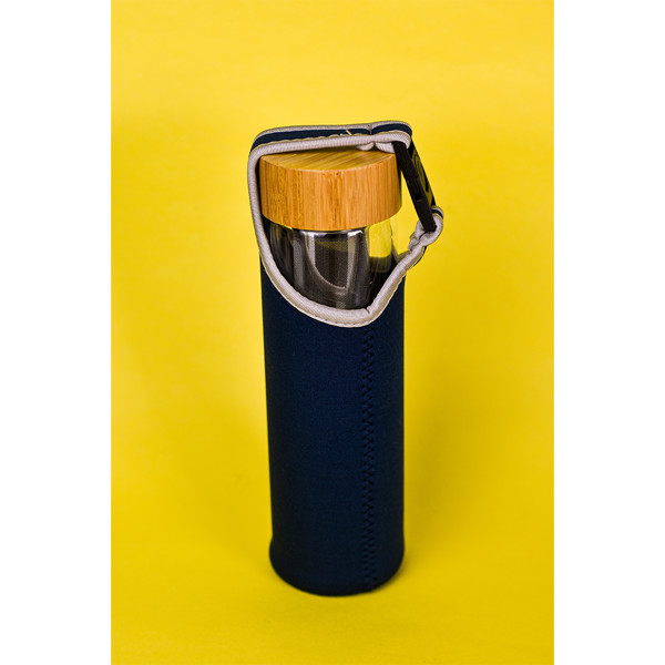 600 ml Gourmet glass bottle with tea infuser