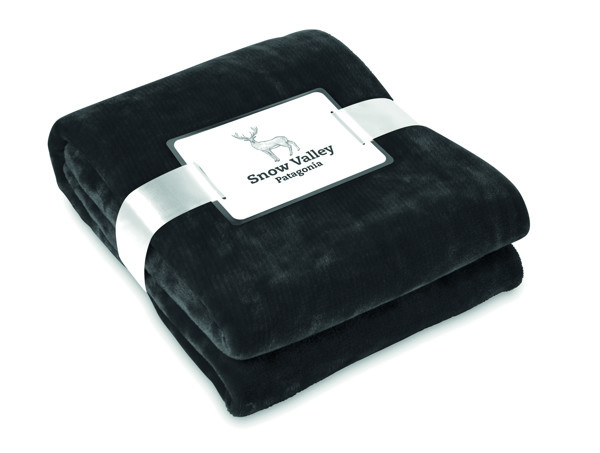 Coperta in pile Davos - Nero