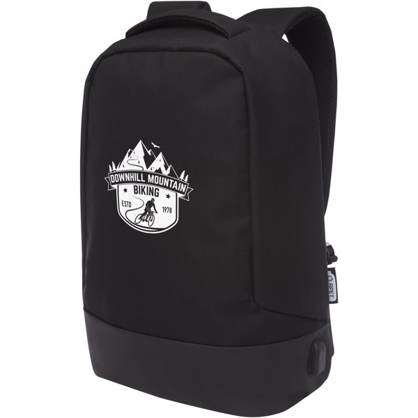 Cover GRS RPET anti-theft backpack 18L - Solid Black