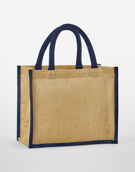 Natural Starched Jute Midi Tote - Natural / Olive Green / ONE SIZE