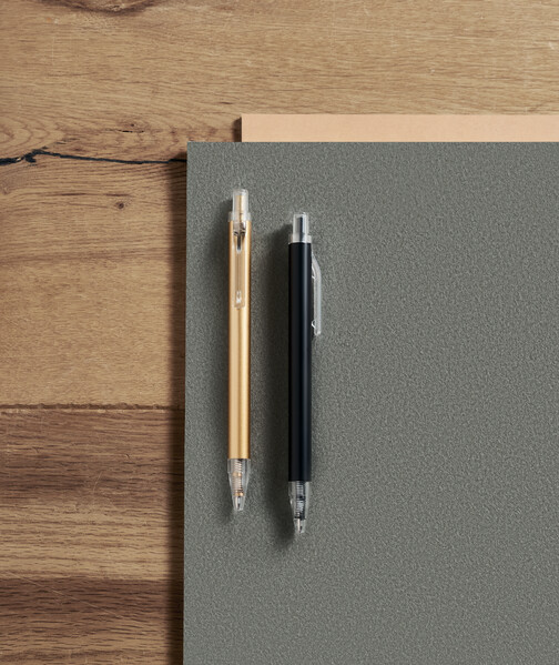 Recycled aluminium ball pen Nosta - Matt Gold