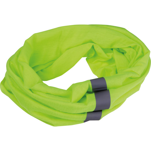 Bandana loop scarf with reflective stripes IGNACIO - Yellow