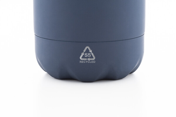 Bouteille en acier inoxydable recyclée Refill Soft - Bleu Foncé